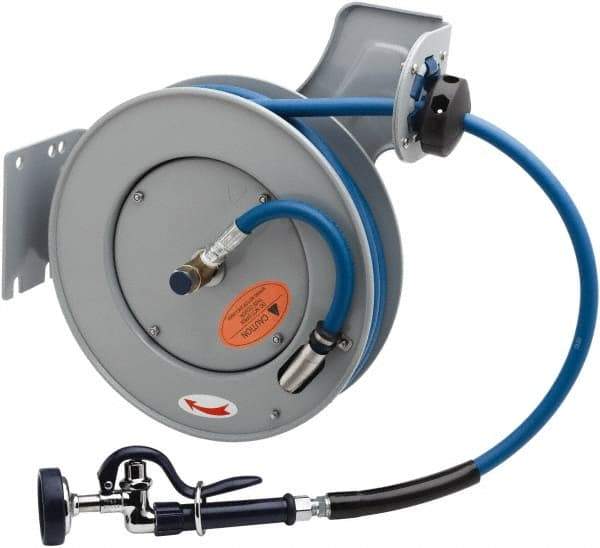 T&S Brass - 35' Spring Retractable Hose Reel - 300 psi, Hose Included - USA Tool & Supply