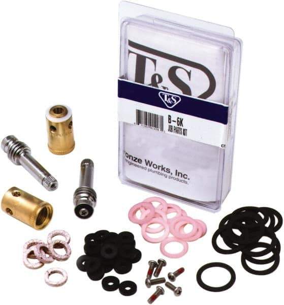 T&S Brass - 58 Pieces Two Handle Faucet Faucet Repair Kit - Complete Two Handle Repair Kit Style - USA Tool & Supply