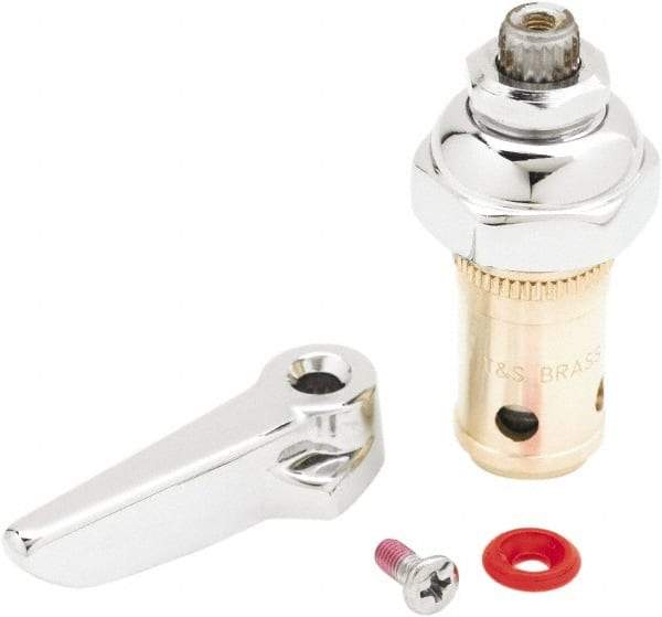 T&S Brass - Right Hand Spindle with Spring Check, Faucet Stem and Cartridge - For Use with Pre-Rinses and Svc. Sink Faucets - USA Tool & Supply