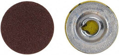 Merit Abrasives - 3/4" Disc Diam, 36 Grit, Aluminum Oxide Quick Change Disc - Type S Attaching System, Coated, Brown, 40,000 RPM, ALO Series - USA Tool & Supply