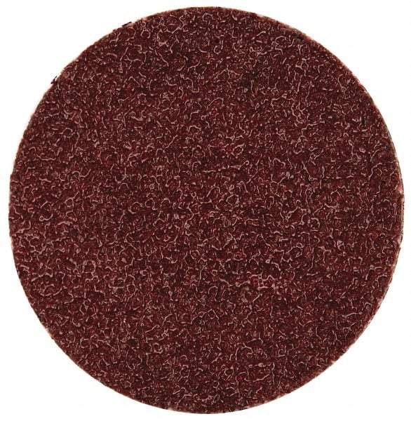 Merit Abrasives - 1" Disc Diam, 80 Grit, Aluminum Oxide Quick Change Disc - Type S Attaching System, Coated, Brown, 40,000 RPM, ALO Series - USA Tool & Supply
