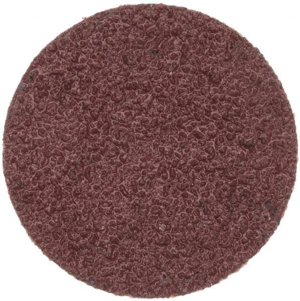 Merit Abrasives - 1" Disc Diam, 60 Grit, Aluminum Oxide Quick Change Disc - Type S Attaching System, Coated, Brown, 40,000 RPM, ALO Series - USA Tool & Supply
