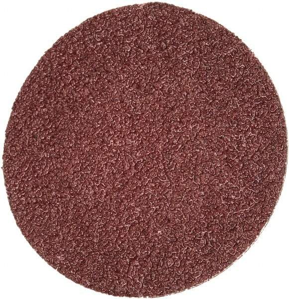 Merit Abrasives - 2" Disc Diam, 50 Grit, Aluminum Oxide Quick Change Disc - Type R Attaching System, Coated, Brown, 30,000 RPM, ALO Series - USA Tool & Supply