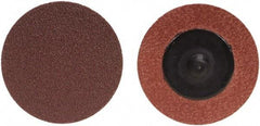 Merit Abrasives - 2" Disc Diam, 40 Grit, Aluminum Oxide Quick Change Disc - Type R Attaching System, Coated, Brown, 30,000 RPM, ALO Series - USA Tool & Supply