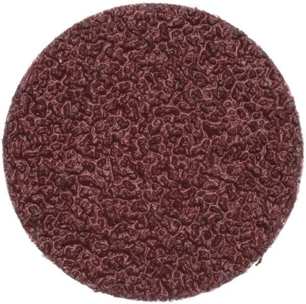 Merit Abrasives - 2" Disc Diam, 24 Grit, Aluminum Oxide Quick Change Disc - Type R Attaching System, Coated, Brown, 30,000 RPM, ALO Series - USA Tool & Supply