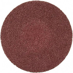 Merit Abrasives - 1-1/2" Disc Diam, 100 Grit, Aluminum Oxide Quick Change Disc - Type R Attaching System, Coated, Brown, 30,000 RPM, ALO Series - USA Tool & Supply