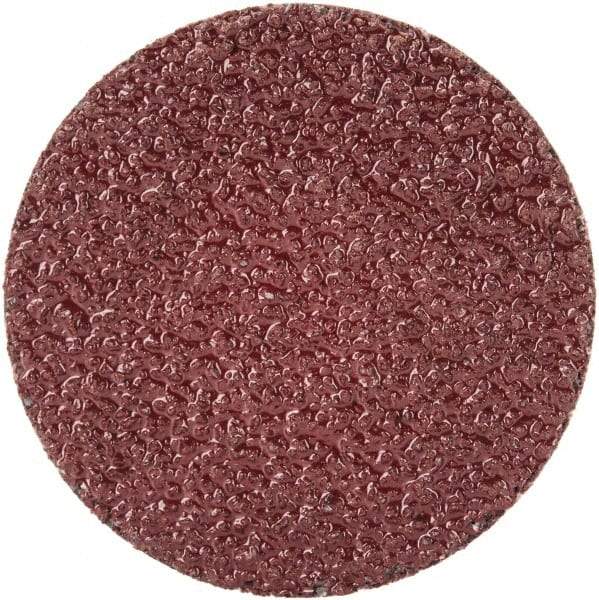 Merit Abrasives - 1-1/2" Disc Diam, 40 Grit, Aluminum Oxide Quick Change Disc - Type R Attaching System, Coated, Brown, 30,000 RPM, ALO Series - USA Tool & Supply
