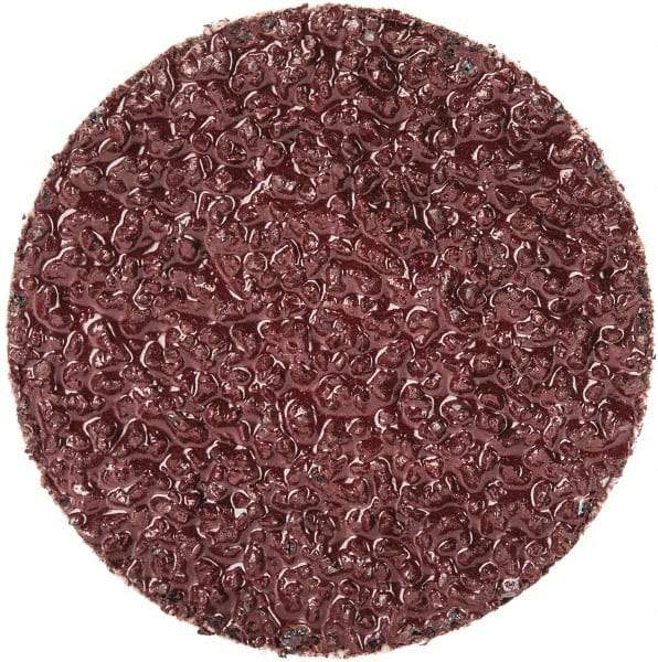 Merit Abrasives - 1-1/2" Disc Diam, 24 Grit, Aluminum Oxide Quick Change Disc - Type R Attaching System, Coated, Brown, 30,000 RPM, ALO Series - USA Tool & Supply