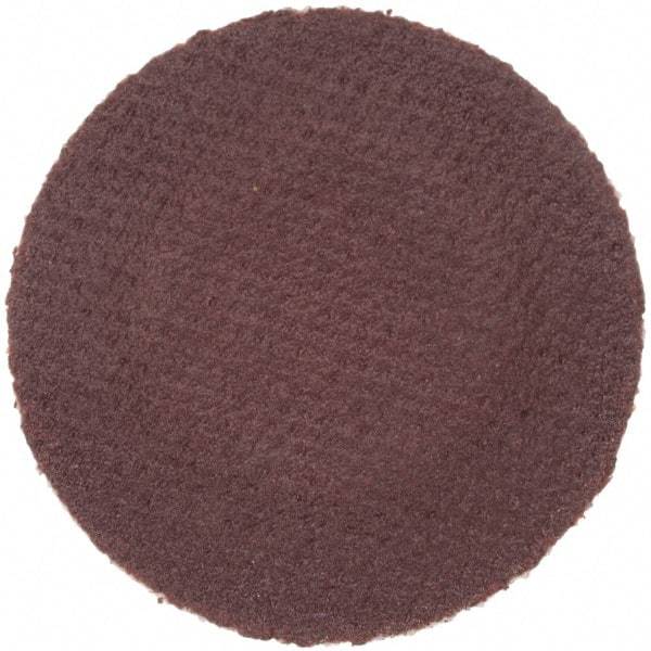 Merit Abrasives - 1" Disc Diam, 320 Grit, Aluminum Oxide Quick Change Disc - Type R Attaching System, Coated, Brown, 40,000 RPM, ALO Series - USA Tool & Supply