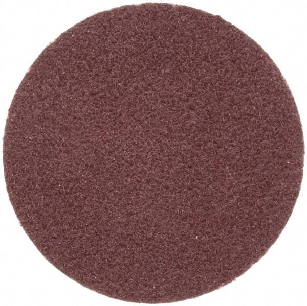 Merit Abrasives - 1" Disc Diam, 100 Grit, Aluminum Oxide Quick Change Disc - Type R Attaching System, Coated, Brown, 40,000 RPM, ALO Series - USA Tool & Supply
