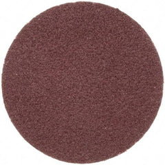 Merit Abrasives - 1" Disc Diam, 100 Grit, Aluminum Oxide Quick Change Disc - Type R Attaching System, Coated, Brown, 40,000 RPM, ALO Series - USA Tool & Supply