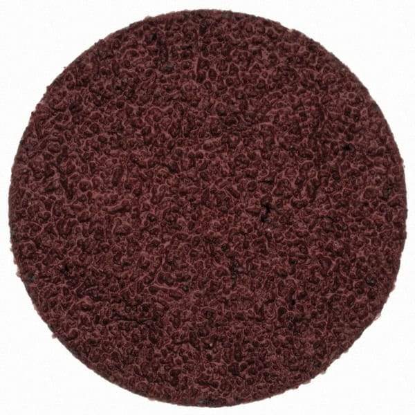 Merit Abrasives - 1" Disc Diam, 60 Grit, Aluminum Oxide Quick Change Disc - Type R Attaching System, Coated, Brown, 40,000 RPM, ALO Series - USA Tool & Supply