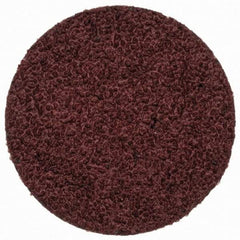 Merit Abrasives - 1" Disc Diam, 60 Grit, Aluminum Oxide Quick Change Disc - Type R Attaching System, Coated, Brown, 40,000 RPM, ALO Series - USA Tool & Supply