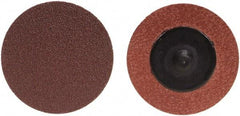 Merit Abrasives - 1" Disc Diam, 50 Grit, Aluminum Oxide Quick Change Disc - Type R Attaching System, Coated, Brown, 40,000 RPM, ALO Series - USA Tool & Supply