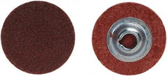 Merit Abrasives - 1" Disc Diam, 320 Grit, Aluminum Oxide Quick Change Disc - Type S Attaching System, Coated, Brown, 40,000 RPM, ALO Series - USA Tool & Supply