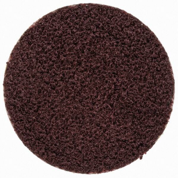 Merit Abrasives - 3/4" Disc Diam, 100 Grit, Aluminum Oxide Quick Change Disc - Type R Attaching System, Coated, Brown, 40,000 RPM, ALO Series - USA Tool & Supply