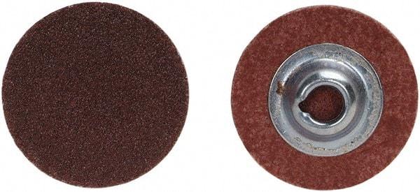 Merit Abrasives - 4" Disc Diam, 120 Grit, Aluminum Oxide Quick Change Disc - Type S Attaching System, Coated, Brown, 12,000 RPM, ALO Series - USA Tool & Supply