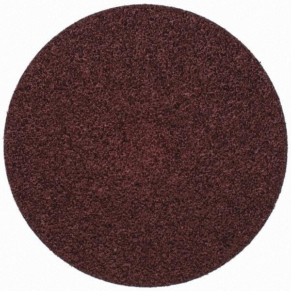Merit Abrasives - 3" Disc Diam, 50 Grit, Aluminum Oxide Quick Change Disc - Type S Attaching System, Coated, Brown, 20,000 RPM, ALO Series - USA Tool & Supply