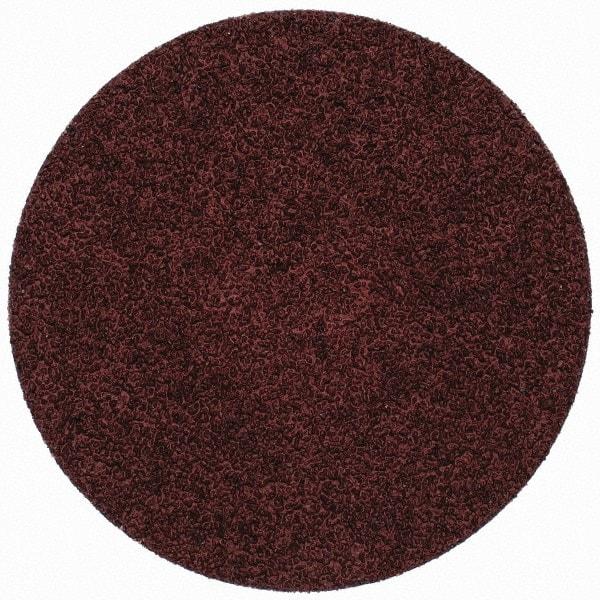 Merit Abrasives - 3" Disc Diam, 40 Grit, Aluminum Oxide Quick Change Disc - Type S Attaching System, Coated, Brown, 20,000 RPM, ALO Series - USA Tool & Supply