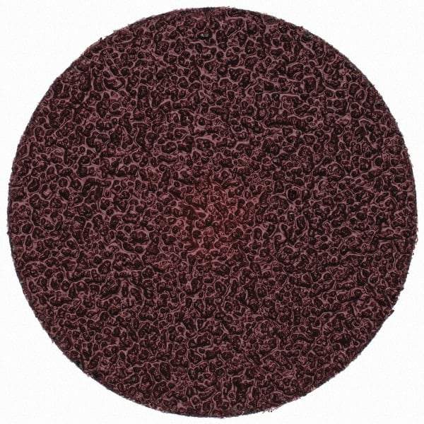 Merit Abrasives - 3" Disc Diam, 24 Grit, Aluminum Oxide Quick Change Disc - Type S Attaching System, Coated, Brown, 20,000 RPM, ALO Series - USA Tool & Supply