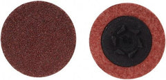 Merit Abrasives - 4" Disc Diam, 50 Grit, Aluminum Oxide Quick Change Disc - Type P Attaching System, Coated, Brown, 12,000 RPM, ALO Series - USA Tool & Supply