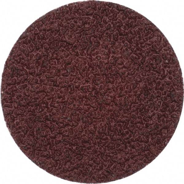 Merit Abrasives - 2" Disc Diam, 36 Grit, Aluminum Oxide Quick Change Disc - Type P Attaching System, Coated, Brown, 30,000 RPM, ALO Series - USA Tool & Supply
