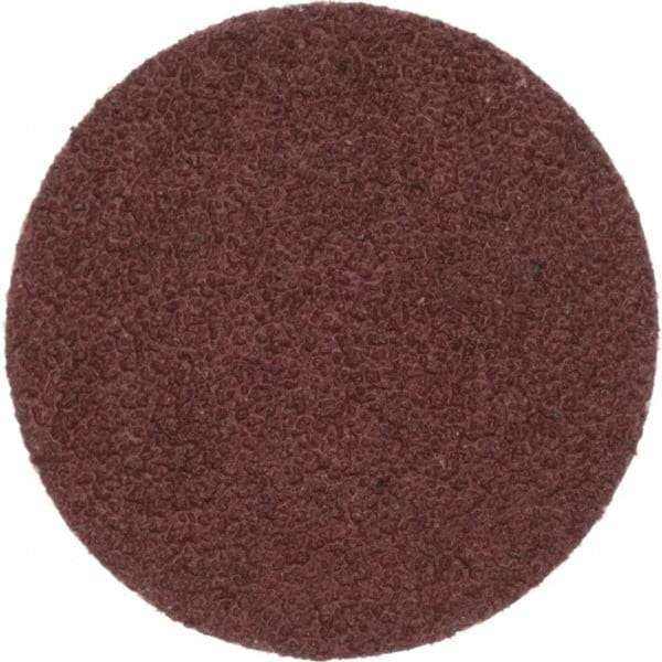 Merit Abrasives - 1-1/2" Disc Diam, 60 Grit, Aluminum Oxide Quick Change Disc - Type P Attaching System, Coated, Brown, 30,000 RPM, ALO Series - USA Tool & Supply