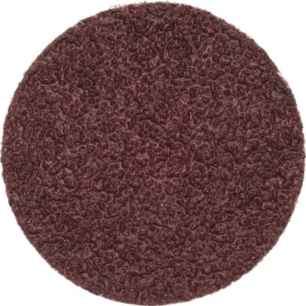 Merit Abrasives - 1-1/2" Disc Diam, 40 Grit, Aluminum Oxide Quick Change Disc - Type P Attaching System, Coated, Brown, 30,000 RPM, ALO Series - USA Tool & Supply