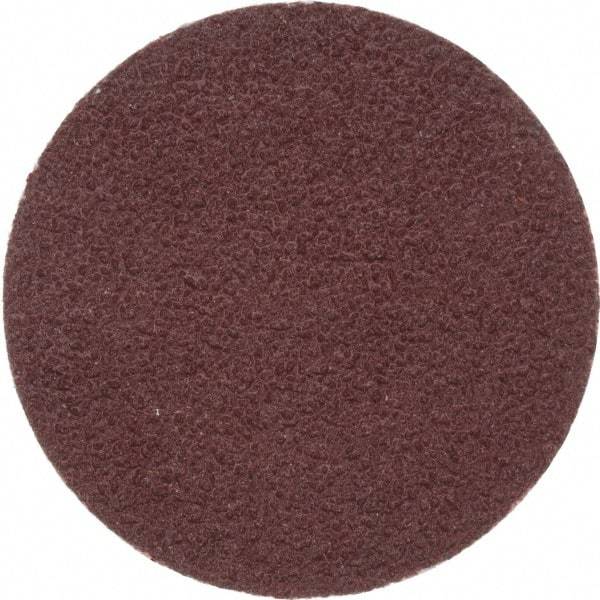 Merit Abrasives - 1" Disc Diam, 100 Grit, Aluminum Oxide Quick Change Disc - Type P Attaching System, Coated, Brown, 40,000 RPM, ALO Series - USA Tool & Supply