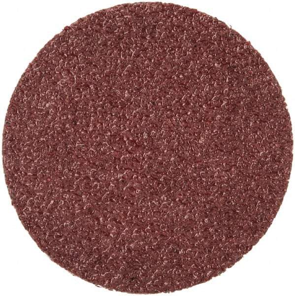 Merit Abrasives - 1" Disc Diam, 80 Grit, Aluminum Oxide Quick Change Disc - Type P Attaching System, Coated, Brown, 40,000 RPM, ALO Series - USA Tool & Supply