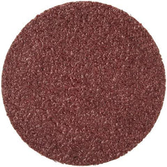 Merit Abrasives - 1" Disc Diam, 80 Grit, Aluminum Oxide Quick Change Disc - Type P Attaching System, Coated, Brown, 40,000 RPM, ALO Series - USA Tool & Supply