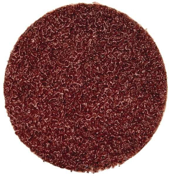 Merit Abrasives - 1" Disc Diam, 60 Grit, Aluminum Oxide Quick Change Disc - Type P Attaching System, Coated, Brown, 40,000 RPM, ALO Series - USA Tool & Supply