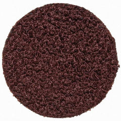 Merit Abrasives - 1" Disc Diam, 40 Grit, Aluminum Oxide Quick Change Disc - Type P Attaching System, Coated, Brown, 40,000 RPM, ALO Series - USA Tool & Supply