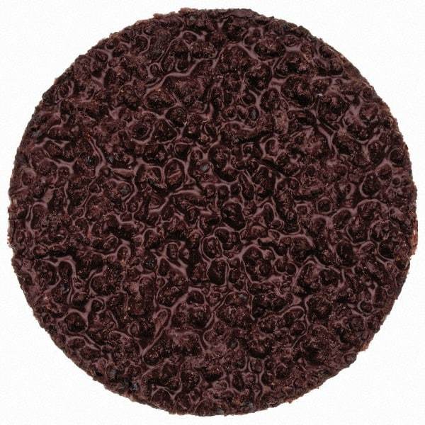 Merit Abrasives - 1" Disc Diam, 36 Grit, Aluminum Oxide Quick Change Disc - Type P Attaching System, Coated, Brown, 40,000 RPM, ALO Series - USA Tool & Supply