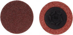 Merit Abrasives - 1" Disc Diam, 180 Grit, Aluminum Oxide Quick Change Disc - Type P Attaching System, Coated, Brown, 40,000 RPM, ALO Series - USA Tool & Supply