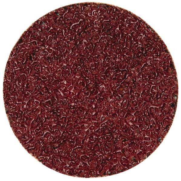 Merit Abrasives - 2" Disc Diam, 24 Grit, Aluminum Oxide Quick Change Disc - Type S Attaching System, Coated, Brown, 30,000 RPM, ALO Series - USA Tool & Supply