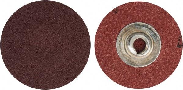 Merit Abrasives - 1-1/2" Disc Diam, 120 Grit, Aluminum Oxide Quick Change Disc - Type S Attaching System, Coated, Brown, 30,000 RPM, ALO Series - USA Tool & Supply