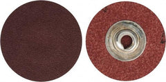 Merit Abrasives - 1-1/2" Disc Diam, 120 Grit, Aluminum Oxide Quick Change Disc - Type S Attaching System, Coated, Brown, 30,000 RPM, ALO Series - USA Tool & Supply