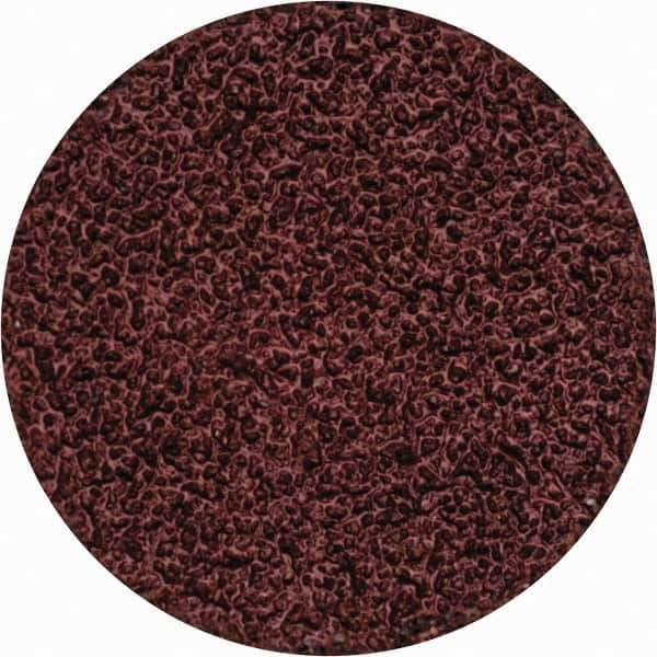 Merit Abrasives - 1-1/2" Disc Diam, 40 Grit, Aluminum Oxide Quick Change Disc - Type S Attaching System, Coated, Brown, 30,000 RPM, ALO Series - USA Tool & Supply