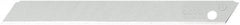 Olfa - 10 Piece Steel Utility Knife Blade - 80mm OAL, 3-5/32" Blade Length, 0.02" Blade Thickness - USA Tool & Supply