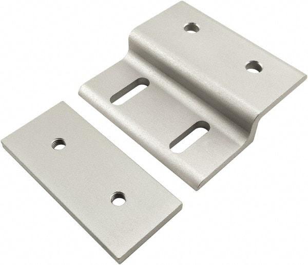 80/20 Inc. - 90mm Wide, Open Shelving Accessory/Component - Aluminum, Clear Anodized Finish, 87mm Long, Use with 45 Series & Bolt Kits 75-3619 & 11-8318 - USA Tool & Supply