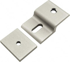 80/20 Inc. - 25mm Wide, Open Shelving Accessory/Component - Aluminum, Clear Anodized Finish, 49mm Long, Use with 25 Series & Bolt Kits 75-3404 & 13-6312 - USA Tool & Supply