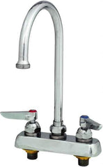 T&S Brass - Standard, 2 Way Design, Deck Mount, Workboard Deck Mount Faucet - 8-3/4 Inch Spout, Lever Handle - USA Tool & Supply