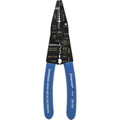 Imperial - 10 to 22 AWG Capacity Wire Stripper/Cutter/Crimper - 8-1/4" OAL, Hardened Steel with Cushion Grip Handle - USA Tool & Supply