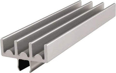 80/20 Inc. - 3 Panel, 0 to 28.58" Wide Door, Clear Anodized Aluminum Lower Door Track - 6.99mm Door Thickness - USA Tool & Supply