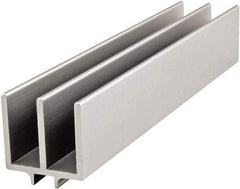 80/20 Inc. - 2 Panel, 0 to 19.05" Wide Door, Clear Anodized Aluminum Upper Door Track - 7.14mm Door Thickness - USA Tool & Supply