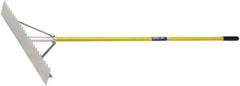 Ability One - Lute with 67" Straight Fiberglass Handle - 36" Blade Width, 1" Tine Length - USA Tool & Supply