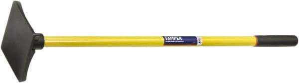 Ability One - 8" High x 8" Wide Round Steel Tamper - 42" Long Fiberglass Straight Handle - USA Tool & Supply