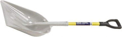 Ability One - 19" High x 14-1/4" Wide Round Steel Shovel - 29" Long Fiberglass Straight Handle - USA Tool & Supply