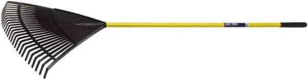 Ability One - Leaf Rake with 51" Straight Fiberglass Handle - 26 Tines, 12" Tine Length - USA Tool & Supply